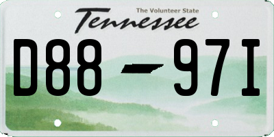 TN license plate D8897I