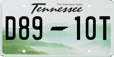 TN license plate D8910T