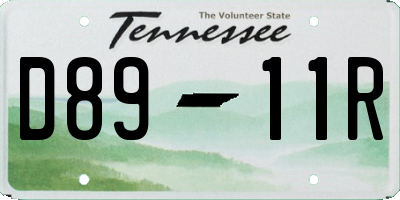 TN license plate D8911R