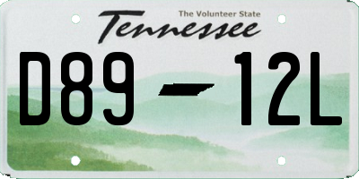 TN license plate D8912L