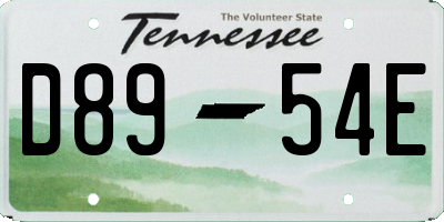 TN license plate D8954E