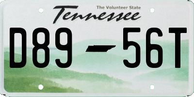 TN license plate D8956T