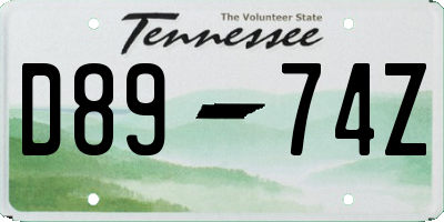 TN license plate D8974Z