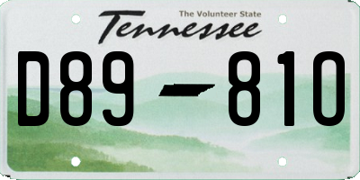 TN license plate D8981O