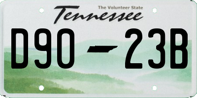 TN license plate D9023B