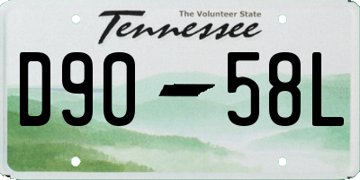 TN license plate D9058L