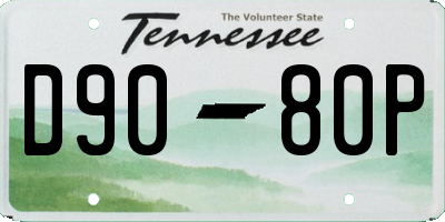 TN license plate D9080P