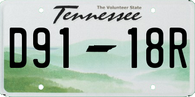 TN license plate D9118R