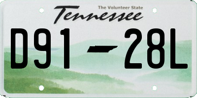 TN license plate D9128L