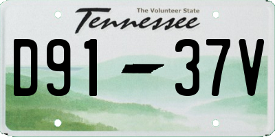 TN license plate D9137V