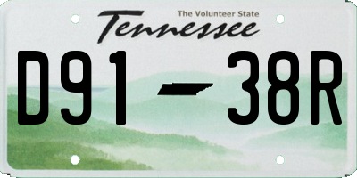 TN license plate D9138R