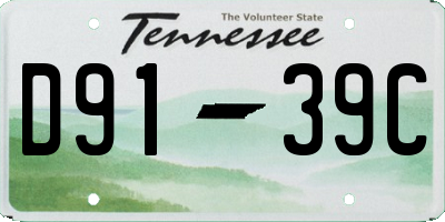 TN license plate D9139C