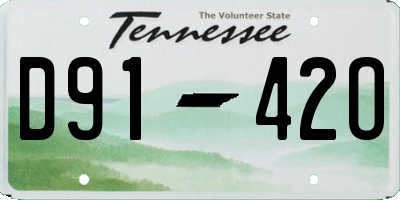 TN license plate D9142O