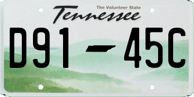 TN license plate D9145C