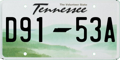 TN license plate D9153A