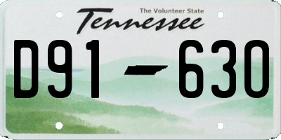 TN license plate D9163O