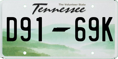 TN license plate D9169K