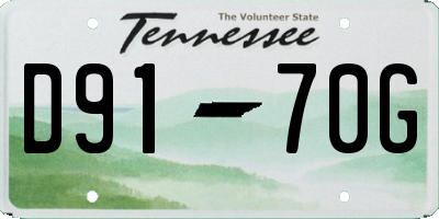 TN license plate D9170G