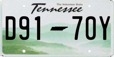 TN license plate D9170Y