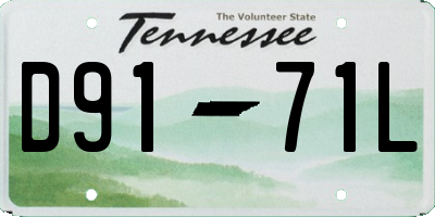 TN license plate D9171L