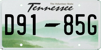 TN license plate D9185G