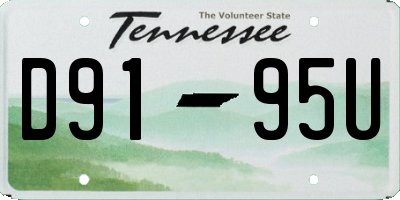 TN license plate D9195U