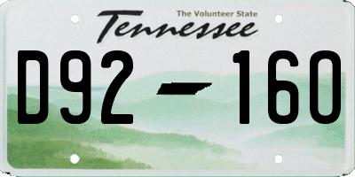 TN license plate D9216O