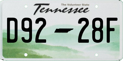 TN license plate D9228F