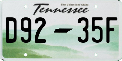 TN license plate D9235F