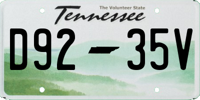 TN license plate D9235V