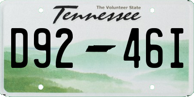 TN license plate D9246I