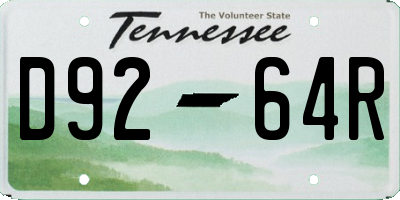 TN license plate D9264R