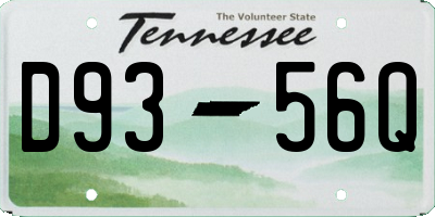 TN license plate D9356Q