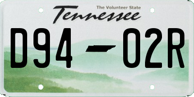 TN license plate D9402R
