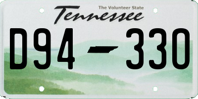TN license plate D9433O