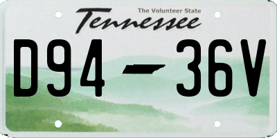 TN license plate D9436V