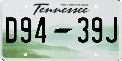 TN license plate D9439J
