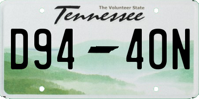 TN license plate D9440N