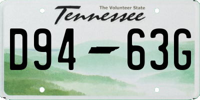 TN license plate D9463G