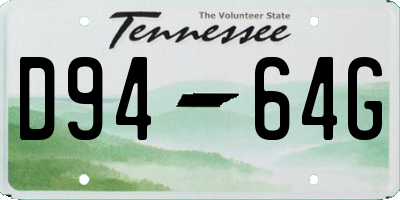 TN license plate D9464G