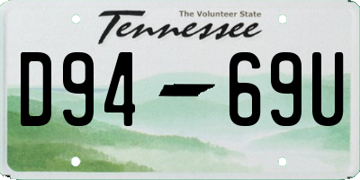 TN license plate D9469U