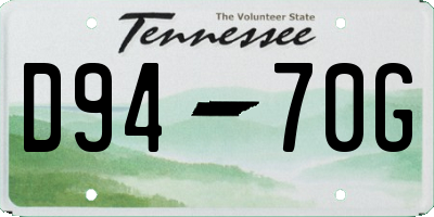 TN license plate D9470G