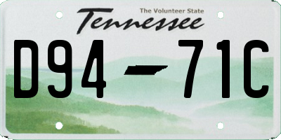 TN license plate D9471C