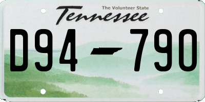 TN license plate D9479O