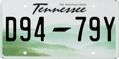 TN license plate D9479Y