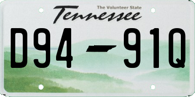 TN license plate D9491Q