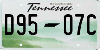 TN license plate D9507C