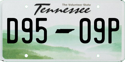 TN license plate D9509P