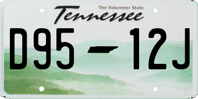 TN license plate D9512J