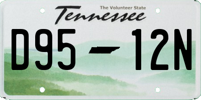 TN license plate D9512N
